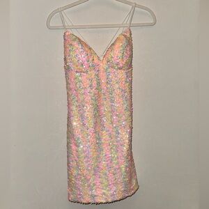 Dave & Johnny Fully Sequin Bodycon cocktail/hoco Dress size 5/6